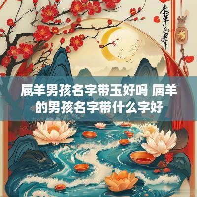 属羊男孩名字带玉好吗 属羊的男孩名字带什么字好
