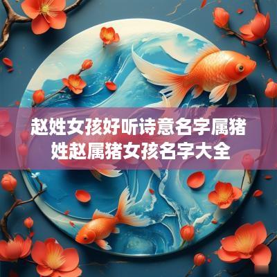 赵姓女孩好听诗意名字属猪 姓赵属猪女孩名字大全
