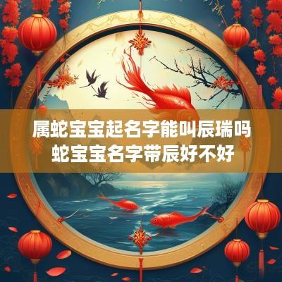 属蛇宝宝起名字能叫辰瑞吗 蛇宝宝名字带辰好不好