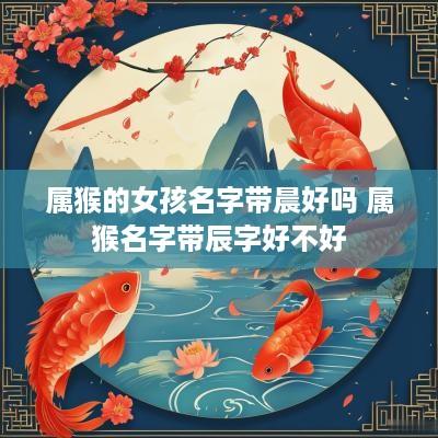 属猴的女孩名字带晨好吗 属猴名字带辰字好不好