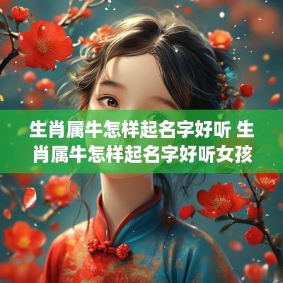 生肖属牛怎样起名字好听 生肖属牛怎样起名字好听女孩