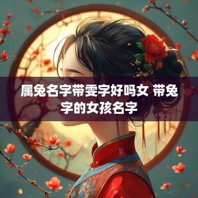 属兔名字带雯字好吗女 带兔字的女孩名字