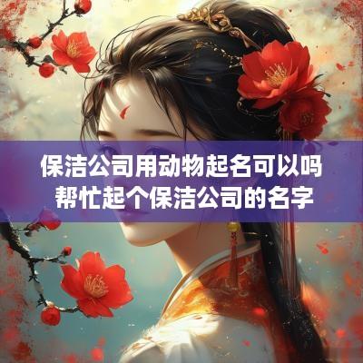 保洁公司用动物起名可以吗 帮忙起个保洁公司的名字