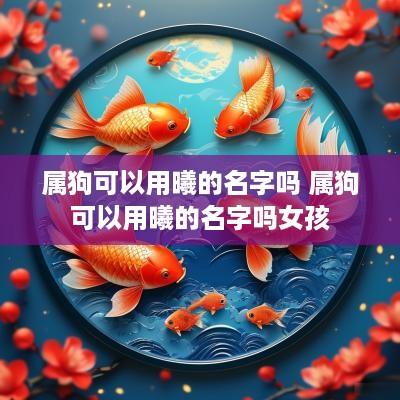 属狗可以用曦的名字吗 属狗可以用曦的名字吗女孩