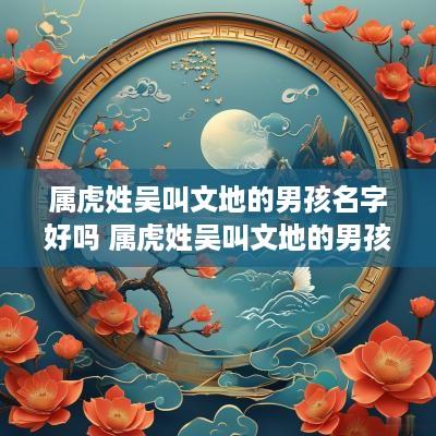 属虎姓吴叫文地的男孩名字好吗 属虎姓吴叫文地的男孩名字好吗怎么取