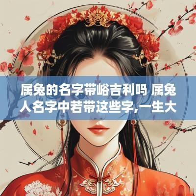 属兔的名字带峪吉利吗 属兔人名字中若带这些字,一生大富大贵