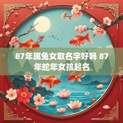 87年属兔女取名字好吗 87年蛇年女孩起名