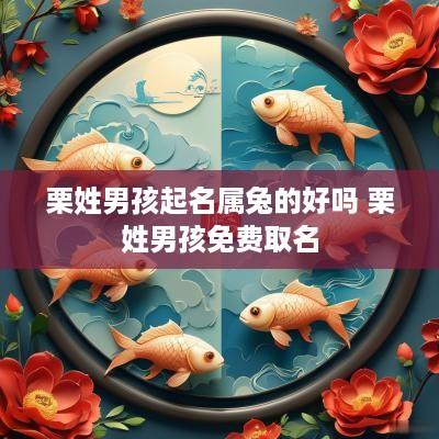 栗姓男孩起名属兔的好吗 栗姓男孩免费取名