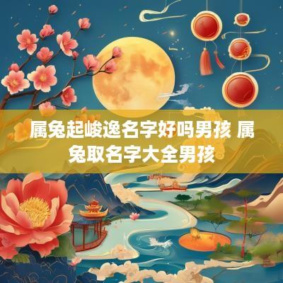 属兔起峻逸名字好吗男孩 属兔取名字大全男孩