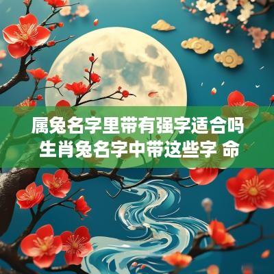 属兔名字里带有强字适合吗 生肖兔名字中带这些字 命最好