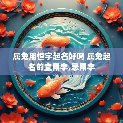 属兔用恒字起名好吗 属兔起名的宜用字,忌用字
