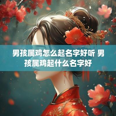 男孩属鸡怎么起名字好听 男孩属鸡起什么名字好