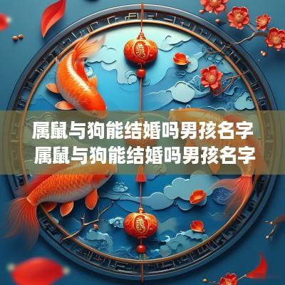 属鼠与狗能结婚吗男孩名字 属鼠与狗能结婚吗男孩名字怎么取