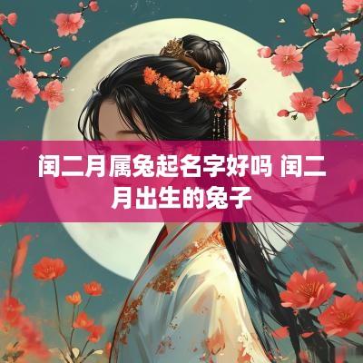 闰二月属兔起名字好吗 闰二月出生的兔子