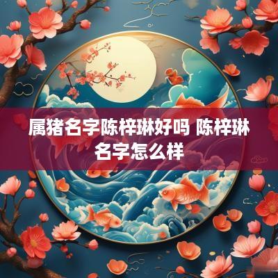 属猪名字陈梓琳好吗 陈梓琳名字怎么样