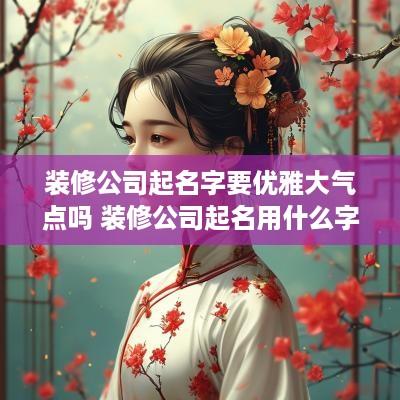 装修公司起名字要优雅大气点吗 装修公司起名用什么字好