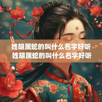 姓胡属蛇的叫什么名字好听 姓胡属蛇的叫什么名字好听点