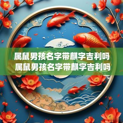 属鼠男孩名字带麒字吉利吗 属鼠男孩名字带麒字吉利吗