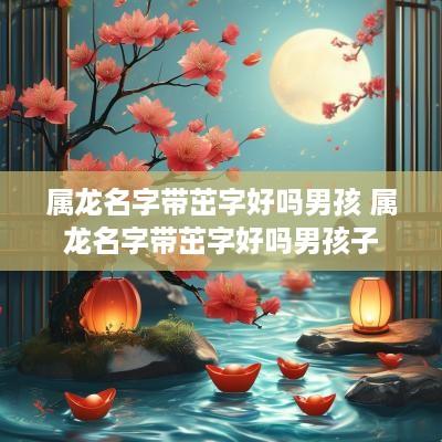 属龙名字带茁字好吗男孩 属龙名字带茁字好吗男孩子