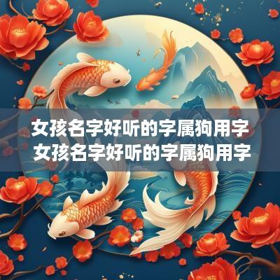 女孩名字好听的字属狗用字 女孩名字好听的字属狗用字代替