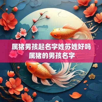 属猪男孩起名字姓苏姓好吗 属猪的男孩名字