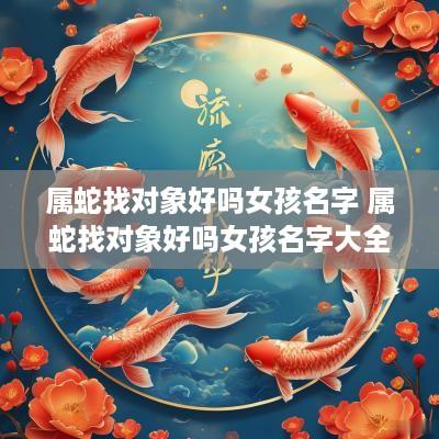 属蛇找对象好吗女孩名字 属蛇找对象好吗女孩名字大全