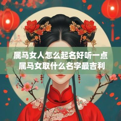 属马女人怎么起名好听一点 属马女取什么名字最吉利