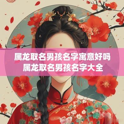 属龙取名男孩名字寓意好吗 属龙取名男孩名字大全