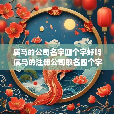 属马的公司名字四个字好吗 属马的注册公司取名四个字