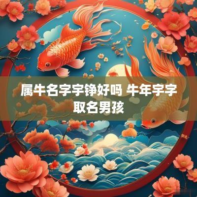 属牛名字宇铮好吗 蛇年宇字取名男孩