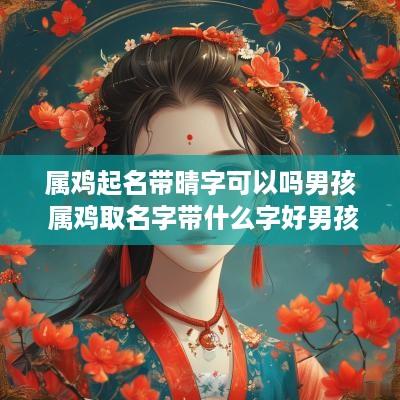 属鸡起名带晴字可以吗男孩 属鸡取名字带什么字好男孩