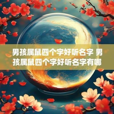 男孩属鼠四个字好听名字 男孩属鼠四个字好听名字有哪些