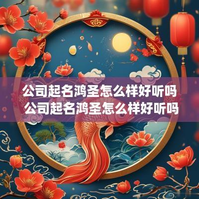 公司起名鸿圣怎么样好听吗 公司起名鸿圣怎么样好听吗