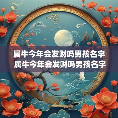 属牛今年会发财吗男孩名字 属牛今年会发财吗男孩名字怎么取