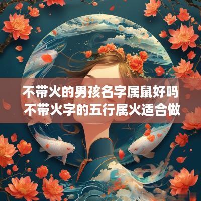 不带火的男孩名字属鼠好吗 不带火字的五行属火适合做名字的