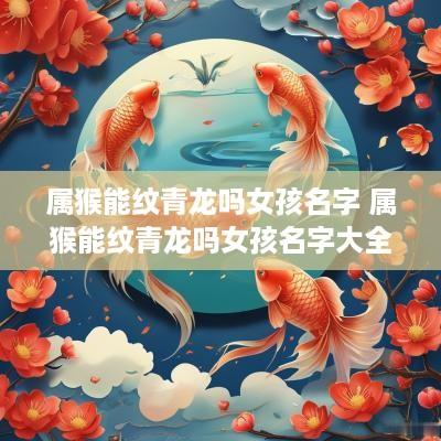 属猴能纹青龙吗女孩名字 属猴能纹青龙吗女孩名字大全