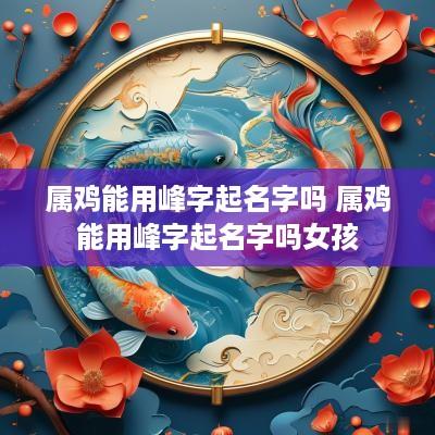 属鸡能用峰字起名字吗 属鸡能用峰字起名字吗女孩