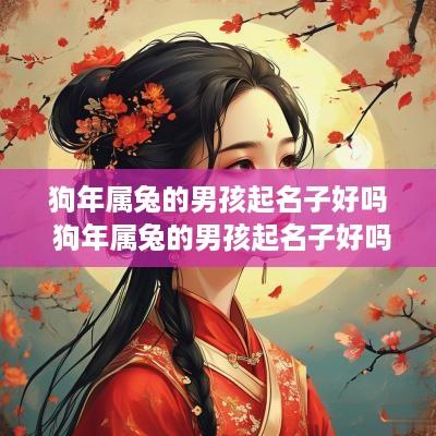 狗年属兔的男孩起名子好吗 狗年属兔的男孩起名子好吗