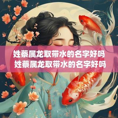 姓蔡属龙取带水的名字好吗 姓蔡属龙取带水的名字好吗男孩