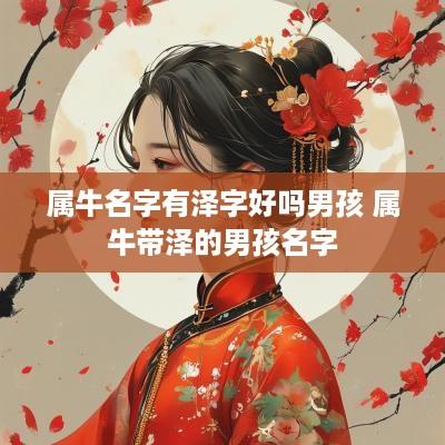 属牛名字有泽字好吗男孩 属牛带泽的男孩名字
