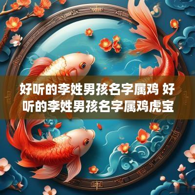 好听的李姓男孩名字属鸡 好听的李姓男孩名字属鸡虎宝宝