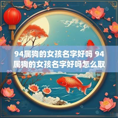 94属狗的女孩名字好吗 94属狗的女孩名字好吗怎么取