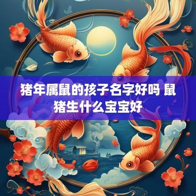 猪年属鼠的孩子名字好吗 鼠猪生什么宝宝好