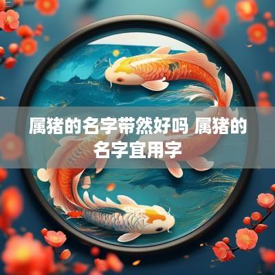 属猪的名字带然好吗 属猪的名字宜用字