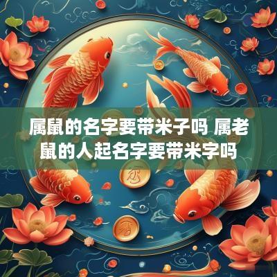 属鼠的名字要带米子吗 属老鼠的人起名字要带米字吗