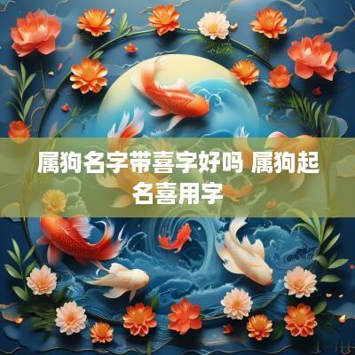属狗名字带喜字好吗 属狗起名喜用字