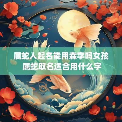 属蛇人起名能用森字吗女孩 属蛇取名适合用什么字