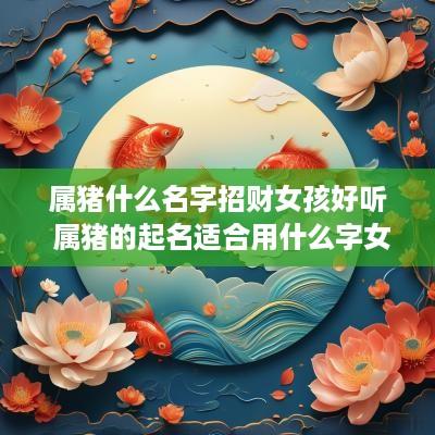 属猪什么名字招财女孩好听 属猪的起名适合用什么字女孩