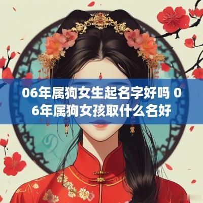06年属狗女生起名字好吗 06年属狗女孩取什么名好