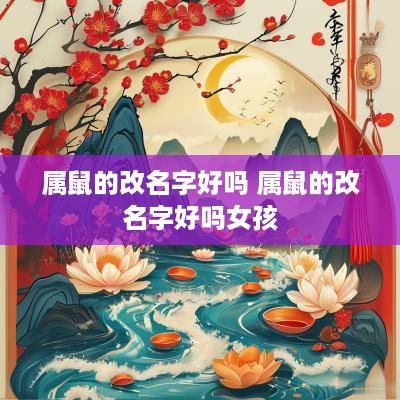 属鼠的改名字好吗 属鼠的改名字好吗女孩